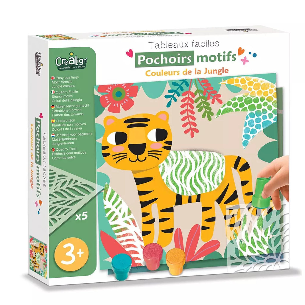 Pochoirs motifs - couleurs de la jungle