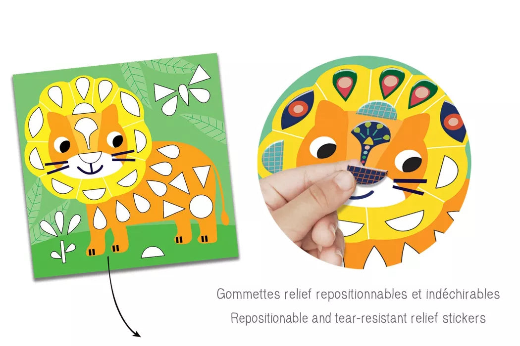 Gommettes repositionnables - dans ma savane