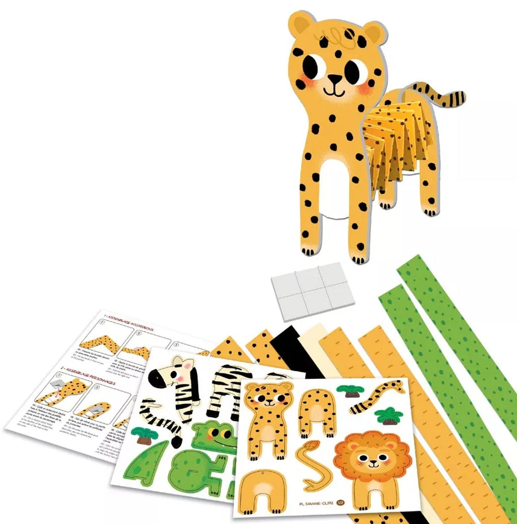 Pliages accordéon - animaux de la savane