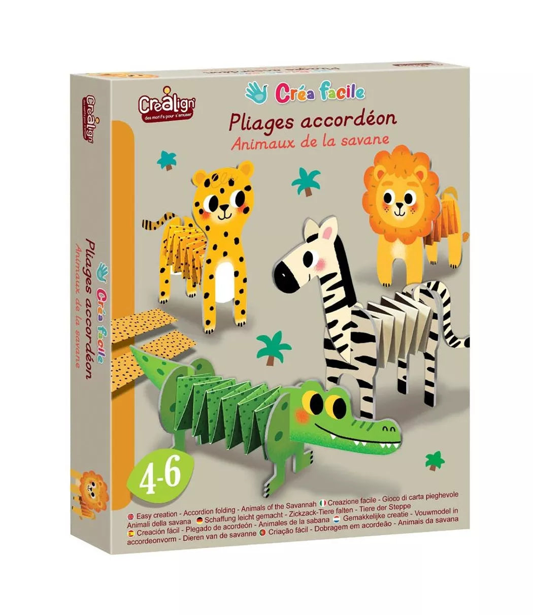 Pliages accordéon - animaux de la savane