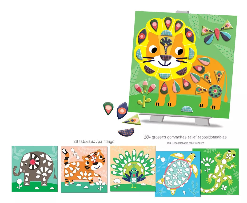 Gommettes repositionnables - dans ma savane
