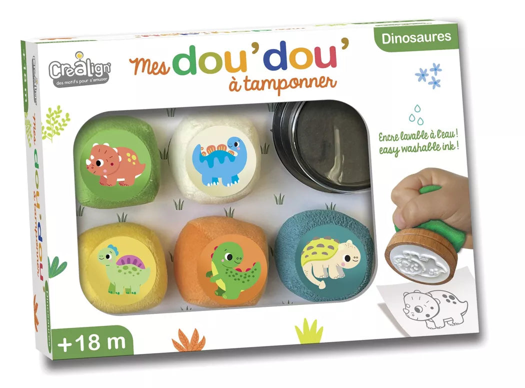 Mes dou’dou’ à tamponner dinosaures