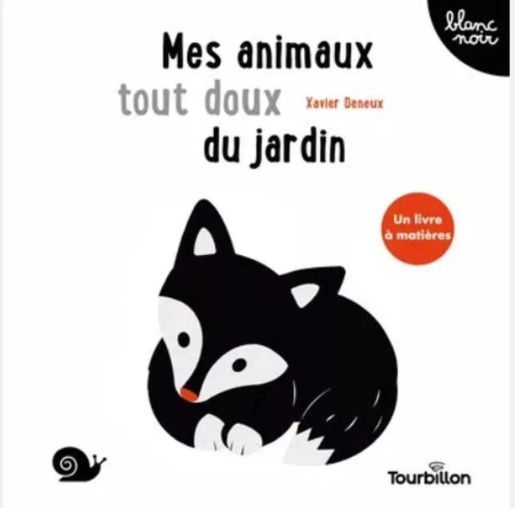 Mes animaux tout doux du jardin en noir et blanc