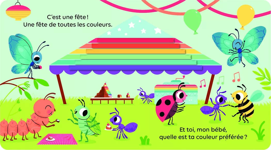 La fête des couleurs - livre d’éveil animé